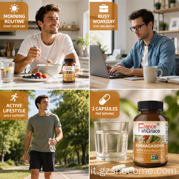 Shecome Ashwagandha Capsule di radice di ashwagandha antistress